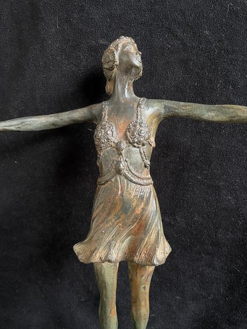 Bronzen dansend meisje Pierre Chenet 36,5 cm zuiver brons, Antiquités & Art, Art | Sculptures & Bois, Enlèvement ou Envoi