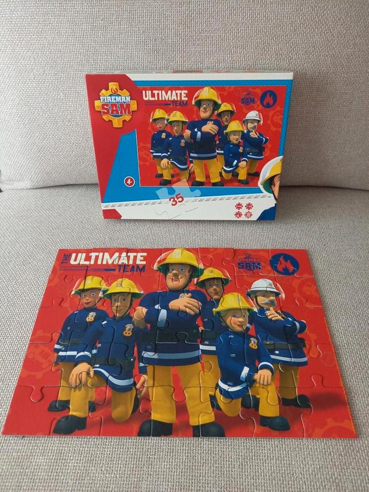 Brandweerman SAM Fireman puzzel van 35 stukjes 4+, Kinderen en Baby's, Speelgoed | Kinderpuzzels, Zo goed als nieuw, Ophalen of Verzenden