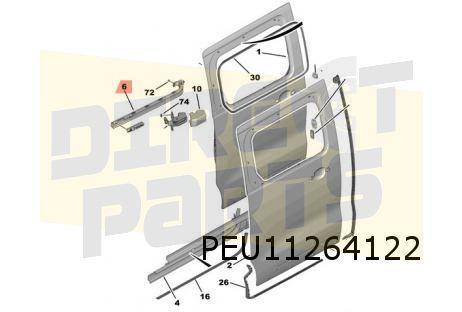 Opel / Citroen / Peugeot / Toyota rails schuifdeurgeleiding, Auto-onderdelen, Carrosserie, Deur, Citroën, Opel, Peugeot, Toyota