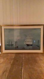 Schilderij zeemotief met boten, Ophalen, Schilderij