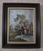 2 landschap schilderijen, olieverf op doek van R.Wolter, Ophalen
