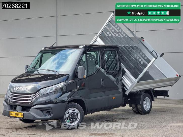 Iveco Daily 35C21 3 zijdige Kipper Dubbel Cabine 210PK 3.0L, Auto's, Bestelwagens en Lichte vracht, Bedrijf, Te koop, Achteruitrijcamera