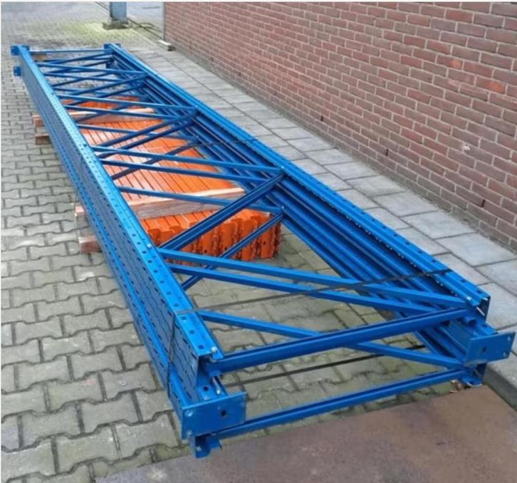 palletstelling in blauw/oranje kleurstelling, Zakelijke goederen, Kantoor en Winkelinrichting | Magazijn, Stelling en Opslag, Ophalen