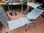 5 chaises pliable, très légère, crespo + table, Jardin & Terrasse, Comme neuf, Enlèvement