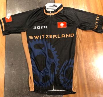 Maillot cyclisme Suisse 2020 fermeture intégrale medi