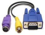 VGA naar S-video en Tulp Adapter Kabel, Computers en Software, Pc- en Netwerkkabels, Ophalen of Verzenden, Nieuw