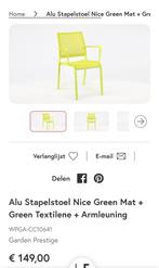 Tuinstoelen 7 stuks Garden Prestige Lime Groen staat perfect, Ophalen, Zo goed als nieuw, Aluminium, Stapelbaar