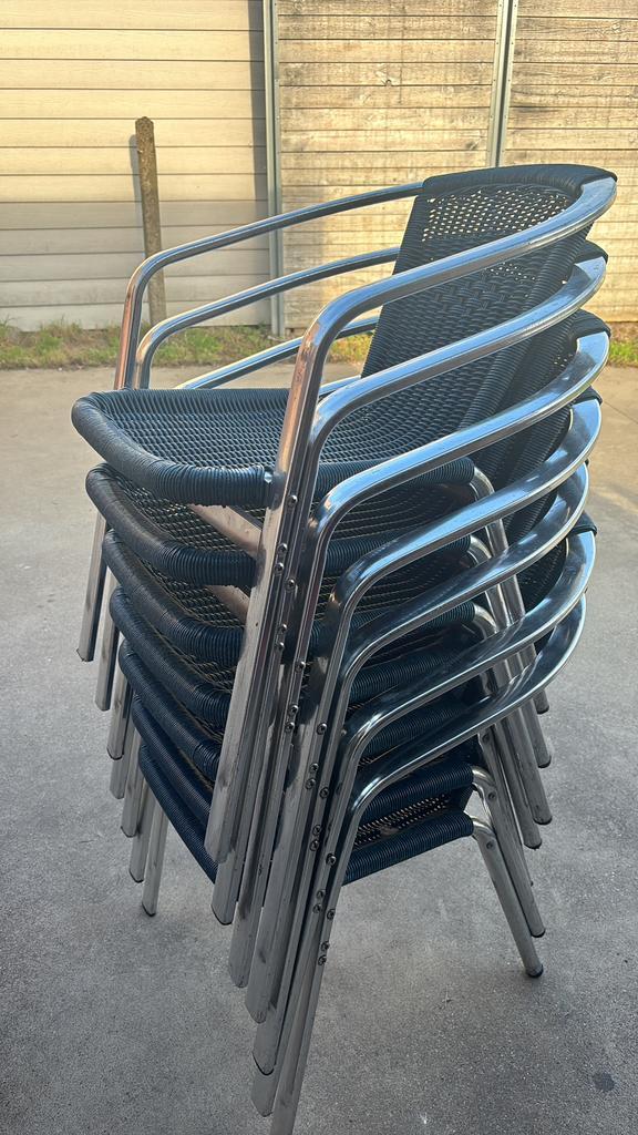 7 stoelen in goede conditie, Tuin en Terras, Tuinstoelen, Gebruikt, Metaal, Ophalen of Verzenden