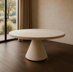 Prachtige Mortex tafel met ovalen conische voet., Huis en Inrichting, Tafels | Eettafels, Ophalen of Verzenden, Nieuw