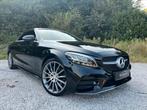 Mercedes C180 Cabrio/AMG/2020/Line/Sfeer/19”/Apple/Camera, Auto's, 4 cilinders, Cabriolet, Zwart, Bedrijf