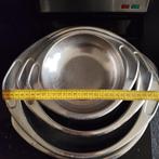 Set van 4 inox schalen, Ophalen of Verzenden, Gebruikt