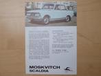 Folderblad MOSKVITCH/SCALDIA, Nederlands, 197??, Envoi