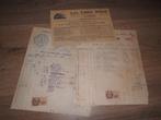 lot 3 oude voedselrekening... - Frankrijk 1928, Ophalen of Verzenden