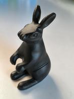 Konijn, gepolijste zwarte wondersteen, Ophalen of Verzenden, Zo goed als nieuw