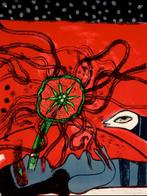 Corneille LITHO “Femme, Fleur Exotique et Oiseau”, Antiek en Kunst, Kunst | Litho's en Zeefdrukken, Ophalen