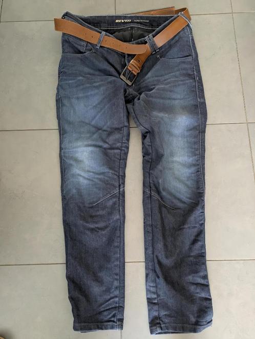 Motorbroek Rev'it jeans met Riem L32 W36 ALS NIEUW, Motoren, Kleding | Motorkleding, Broek | textiel, Heren, Tweedehands, Ophalen of Verzenden