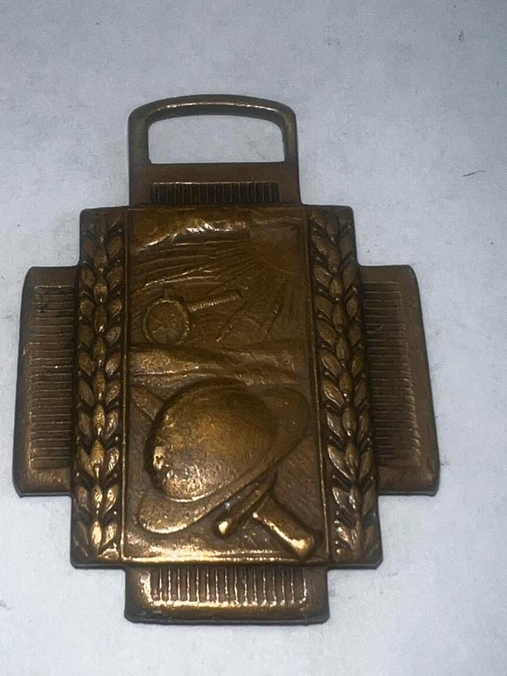 Belgische Vuurkruis Medaille, Postzegels en Munten, Penningen en Medailles, Brons, Ophalen