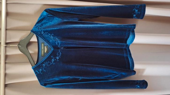 Dames topje blauw avondkleding maat M uit polyester, Kleding | Dames, Topjes, Zo goed als nieuw, Maat 38/40 (M), Blauw, Lange mouw