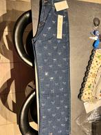 Mooie blauwe spijkerbroek strassstrikken aan de voorkant T42, Ophalen of Verzenden, Nieuw, Blauw, W33 - W36 (confectie 42/44)