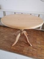 Massief houten eettafel rond van 110 cm, Huis en Inrichting, Ophalen, Gebruikt, Rond