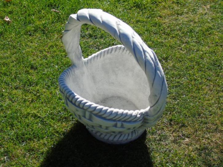 plantenbak, bloempot in gepatineerde steen..., Tuin en Terras, Bloempotten, Nieuw, Steen, Binnen, Balkon, Tuin, 40 tot 70 cm, 25 tot 40 cm