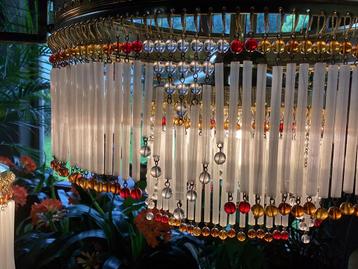 Luster art nouvea met glasparels beschikbaar voor biedingen