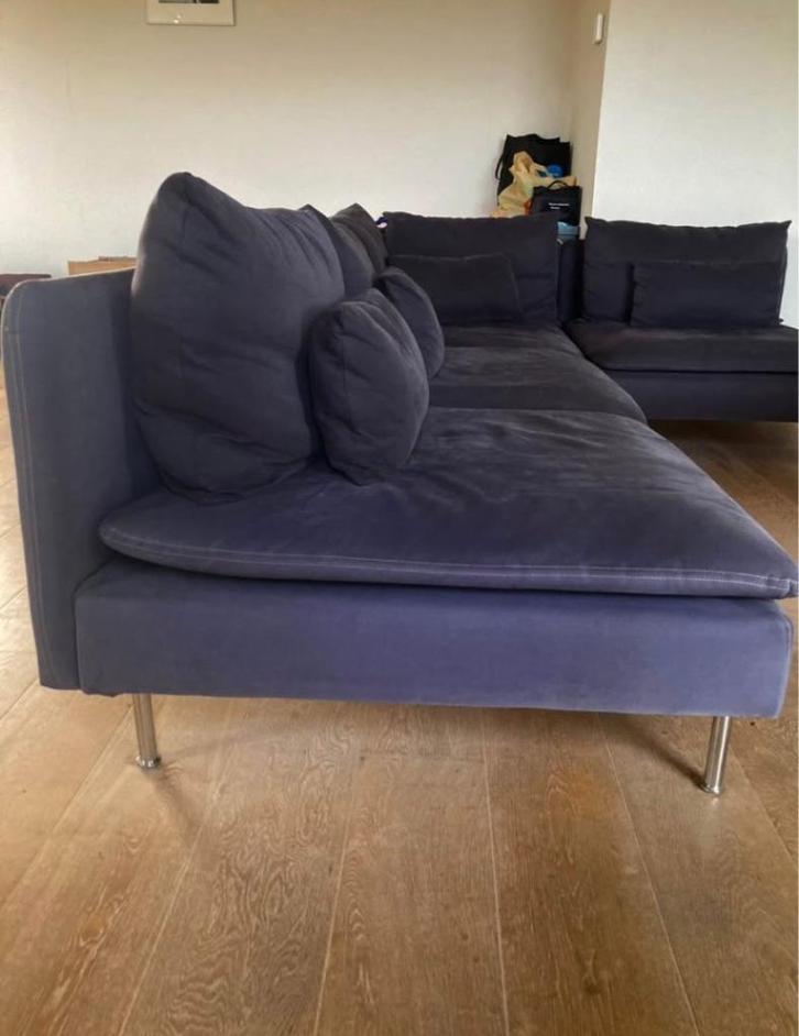 SOFA IKEA SÖDERHAMN, Huis en Inrichting, Zetels | Zetels, Zo goed als nieuw, Hoekbank, Vierpersoons of meer, Hout, Metaal, Overige materialen