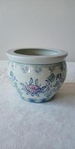 pot de fleurs en céramique avec glaçure à l'intérieur et à l, Comme neuf, Autres matériaux, Rond, Moins de 25 cm