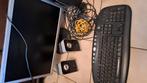 scherm, toestenbord en boxen (met woofer), Computers en Software, Ophalen, Gebruikt
