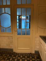 Deur met glas uit herenhuis, Ophalen, Gebruikt, 80 tot 100 cm, 215 cm of meer