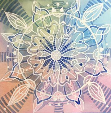 Kunsthandel Gennep - "Mandala Ice Crystal 2020", Enlèvement ou Envoi