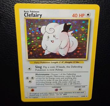 Wotc Era: Clefairy 5/102 base Holo, Enlèvement ou Envoi, Comme neuf