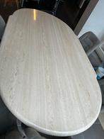 Eettafel in travertin, Huis en Inrichting, Tafels | Eettafels, Ophalen, Overige materialen, Gebruikt, 100 tot 150 cm