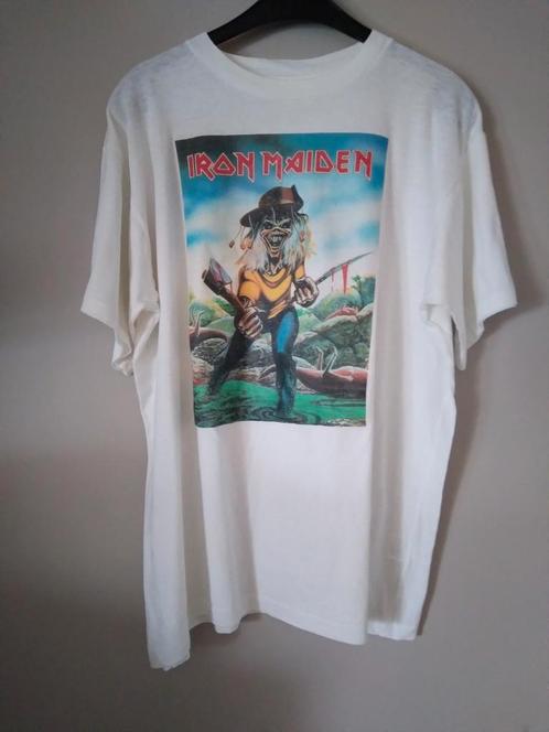 T-shirt Iron Maiden maat xl/ xxl, Kleding | Heren, T-shirts, Zo goed als nieuw, Maat 56/58 (XL), Wit, Ophalen of Verzenden