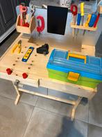 Houten werkbank voor kinderen (met accessoires), Ophalen, Zo goed als nieuw