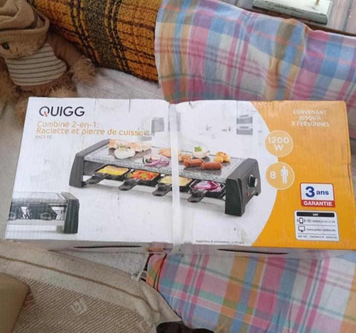 quigg raclette en gourmet set NIEUW!, Elektronische apparatuur, Gourmetstellen, Nieuw, 8 personen of meer, Ophalen of Verzenden