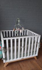 Wit park met toebehoren, Kinderen en Baby's, Ophalen, Gebruikt, Rechthoekig, In hoogte verstelbaar