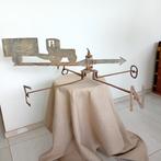 Rare coq gris antique avec tracteur et chariot, Enlèvement, Utilisé