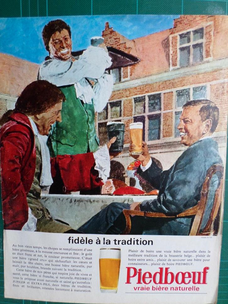 Piedboeuf - publicité papier - 1964, Collections, Marques & Objets publicitaires, Utilisé, Autres types, Enlèvement ou Envoi