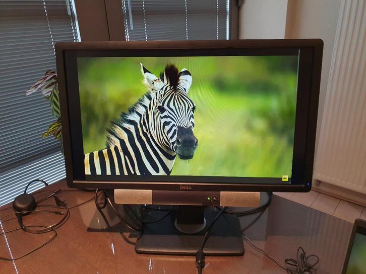Moniteur Ecran PC DELL P2412Hb 24" avec barre de son, Computers en Software, Monitoren, Gebruikt, DisplayPort, DVI, VGA, Ingebouwde speakers
