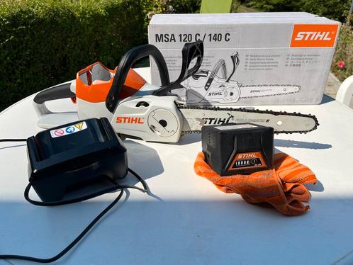 Stihl msa 120 c kettingzaag op batterijen, Tuin en Terras, Handzagen, Takkenzaag, Ophalen