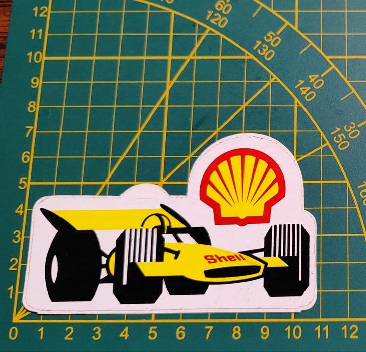 Sticker Shell Grand Prix F1, Verzamelen, Stickers, Ophalen of Verzenden