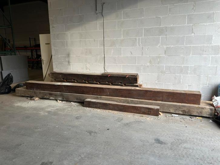 Eiken balken., Doe-het-zelf en Bouw, Hout en Planken, Zo goed als nieuw, Eiken, Ophalen