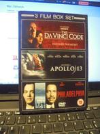 3 film box : The Da Vinci code - Apollo 13 en Philadelphia, Comme neuf, Thriller d'action, Enlèvement ou Envoi