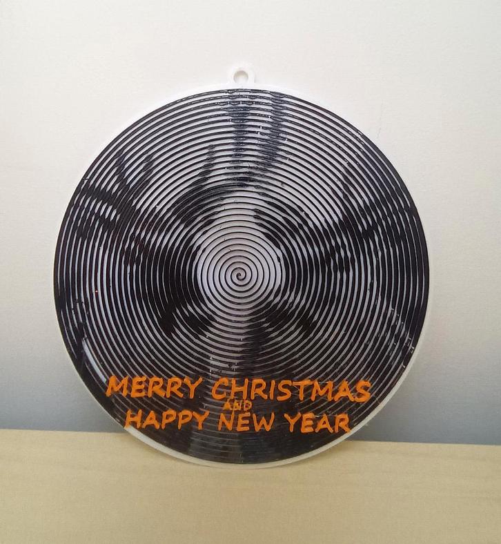 Art en spirale imprimé en 3D avec œil suspendu, Divers, Noël, Neuf, Enlèvement ou Envoi