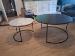 Titel:
Set van 2 ronde salontafels – zwart met marmerlook –, Ophalen of Verzenden