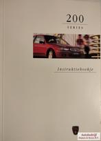 Handboek Rover 200 serie Instructieboekje RCL0236DUT, Ophalen of Verzenden