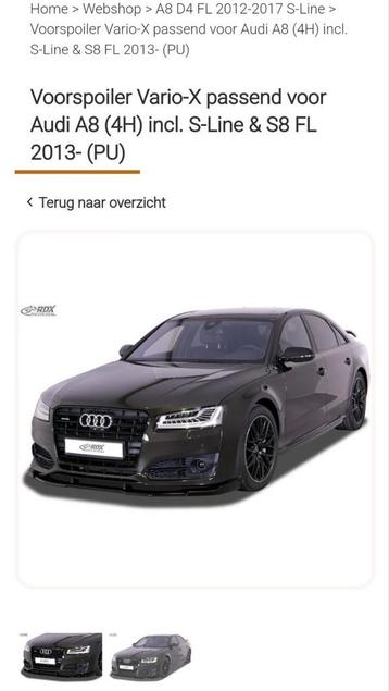 Audi A8 Frontspoiler frontlip Nieuw  beschikbaar voor biedingen