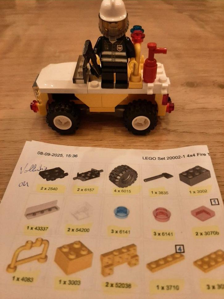 Camion de pompiers 4x4 Lego City Set 20002, Enfants & Bébés, Jouets | Duplo & Lego, Comme neuf, Lego, Ensemble complet, Enlèvement ou Envoi