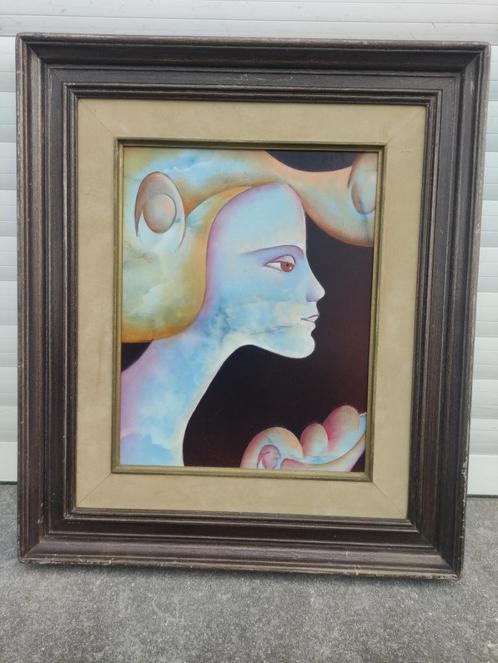 huile sur panneau le purete signe charles delporte, Antiek en Kunst, Kunst | Schilderijen | Klassiek, Ophalen of Verzenden
